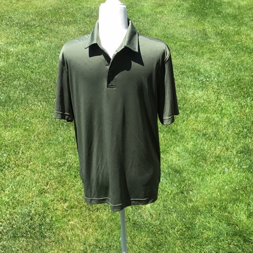 GEORGE Preppy‎ Olive Golf Polo Shirt Y2K Poly Size M
